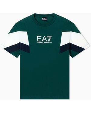 EA7 T-Shirt Girocollo Summer Block - Verde
