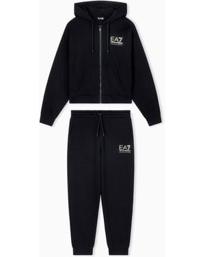 EA7 Cotton-Blend Visibility Tracksuit - Blue