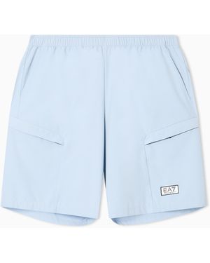EA7 Dynamic Athlete Cargo-Bermudashorts Aus Ventus7-Funktionsgewebe - Blau