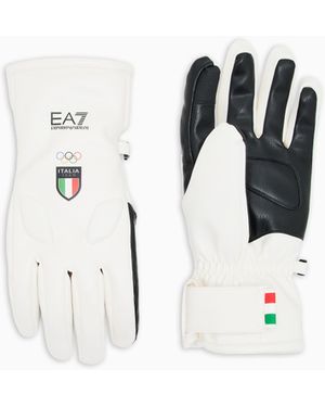 EA7 Technical Fabric Gloves - White