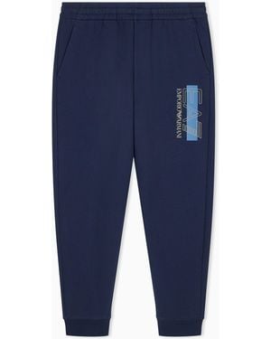 EA7 Hose Visibility Slim Fit Aus Jersey - Blau