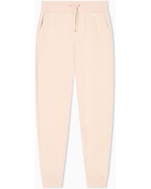 EA7 Core Lady Stretch-Cotton Joggers - Natural