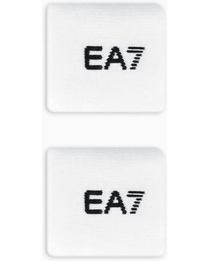 EA7 Absorbent Terrycloth Wristbands Tennis Pro W Wristband - White