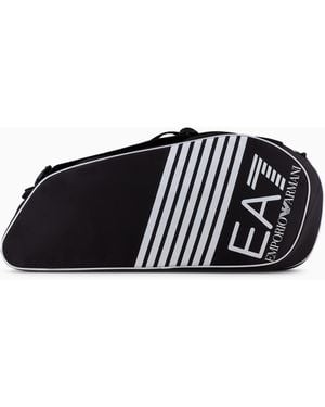 EA7 Schlägerhalter-Rucksack Tennis Mit Schuhfach Tennis Pro - Schwarz