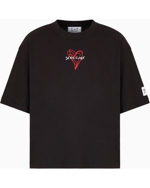 EA7 T-Shirt Girocollo 7.Cuore - Nero