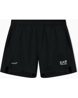 EA7 Technical Dynamic Shorts With A Drawstring Waist Vigor7 - Black