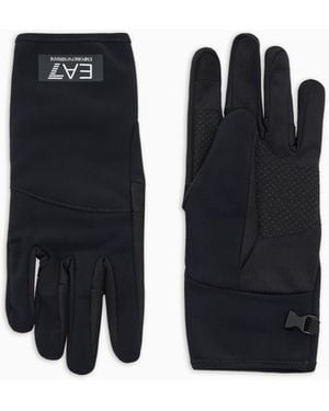 EA7 Technical Fabric Gloves - Black