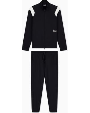 EA7 Core Identity Cotton Tracksuit - Black