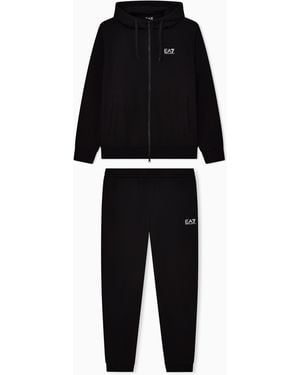 EA7 Suit Tracksuit With Hood And Zip Core Identity - Black