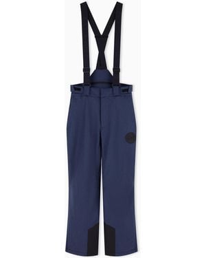 EA7 Pantaloni Tecnici Da Sci Effetto Lana Con Imbottitura - Blu