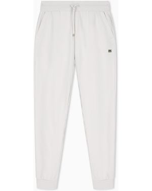 EA7 Pantaloni Cotone Stretch Jogger Con Coulisse Core Lady - Bianco