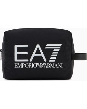 EA7 Washbag With Oversized Logo - Black