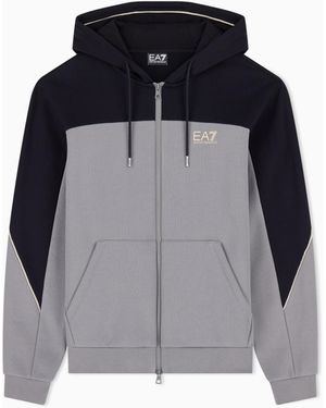 EA7 Regular Fit Jersey Hoodie - Black