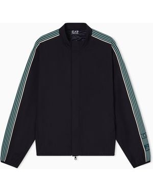 EA7 Logo Series Technical-Fabric Jacket - Blue