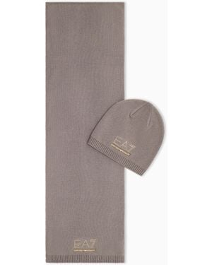 EA7 Set Berretto E Sciarpa Evolution - Grigio