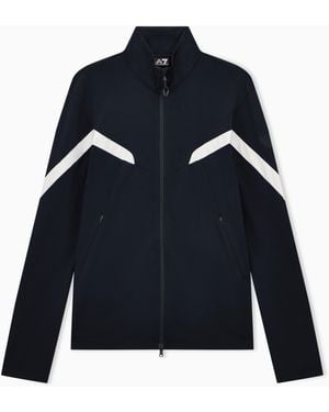EA7 Technischer Ski-Fleece Aus Powerstretch - Blau