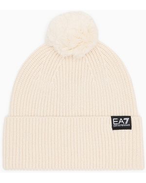 EA7 Beanie Hat - White