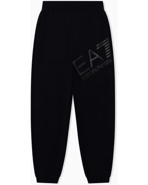 EA7 Logo Series Jersey Joggers - Black