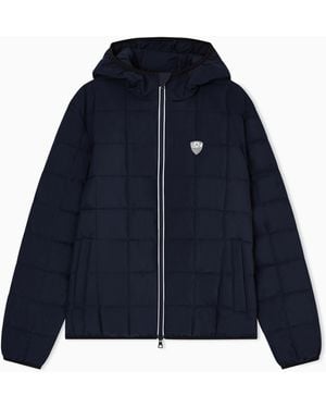 EA7 Premium Shield Hooded Jacket - Blue
