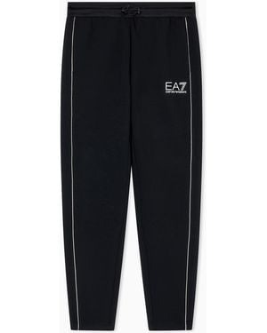EA7 Label Viscose-Blend Sweatpants - Black