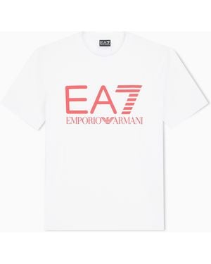 EA7 Armani Olimpia Milano Pure Cotton T-Shirt - White