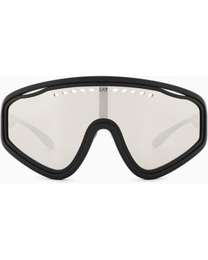 EA7 Occhiali Da Sole Sportivi Con Forma Irregolare - Nero