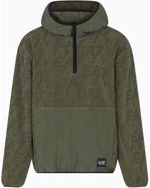 EA7 Logo Series Hooded Sweatshirt - Green