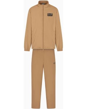 EA7 Core Identity Nylon Tracksuit - Natural