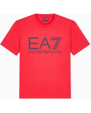 EA7 Armani Olimpia Milano Pure Cotton T-Shirt - Red