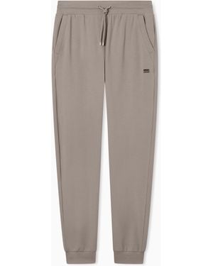 EA7 Cotton Stretch Joggers With An Elastic Waist Core Lady - Natural