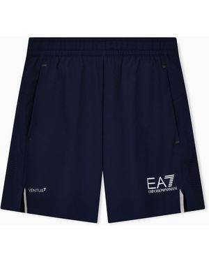 EA7 Ventus7 Shorts With Side Pockets And Drawstring Tennis Pro - Blue