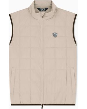 EA7 Premium Shield Technical-Fabric Gilet - Natural