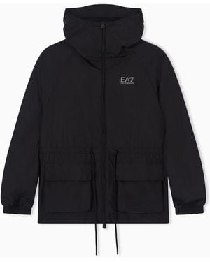 EA7 Natural Ventus7 Technical Fabric Jacket - Black