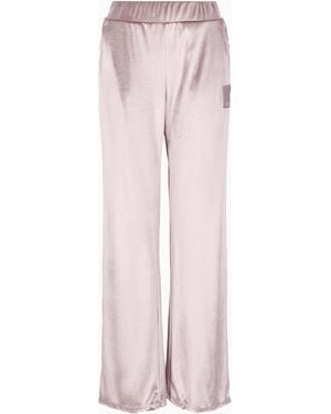 EA7 Pantaloni Ampi Athletic Velour - Rosa