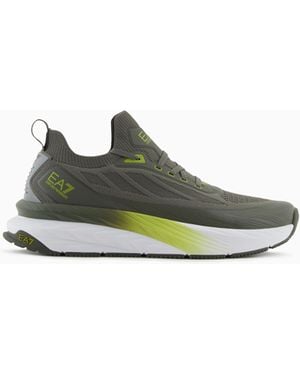 EA7 Crusher Sonic Knit Trainers - Green