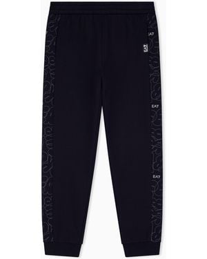 EA7 Oversized Jersey Pants Logo Series Boy - Blue