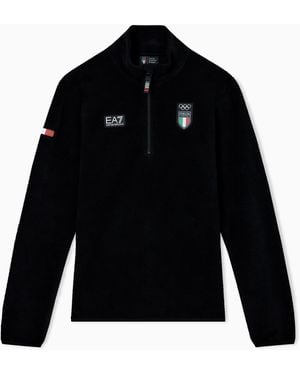 EA7 Technical-Fleece Ski Jacket - Black