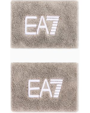 EA7 Nitto Atp Finals Terry Wristbands - White