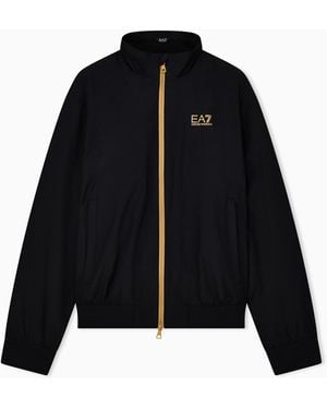 EA7 Oversized Bomber Jacket Core Identity With Hood - Black