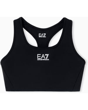 EA7 Sport-Bh Aus Vigor7-Gewebe Mit Mittlerem Halt - Schwarz