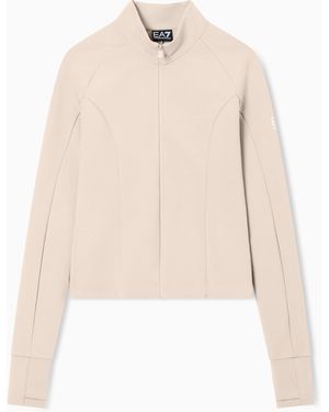 EA7 Sweatshirts Mit Reißverschluss - Natur