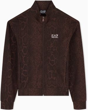 EA7 Sweatshirt Graphic Series Regular Fit Cotton Jersey - Brown
