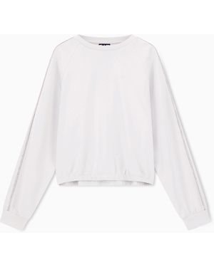 EA7 Precious Crew-Neck Sweatshirt - White