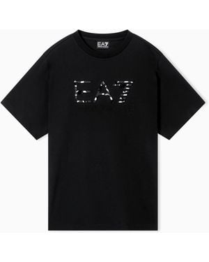 EA7 Logo Series Jersey T-Shirt - Black