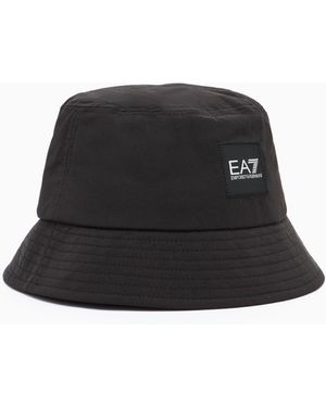 EA7 Technical Fabric Hat With Logo - Black