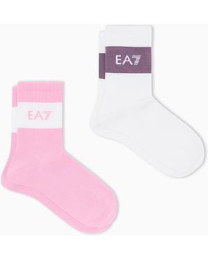 EA7 Calzini Lunghi Tennis Pro - Rosa