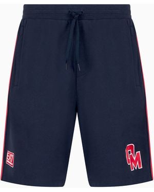 EA7 Olimpia Milano Bermuda Shorts - Blue