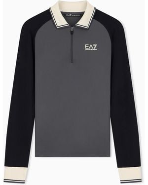 EA7 Polo Golf Pro A Maniche Lunghe - Blu