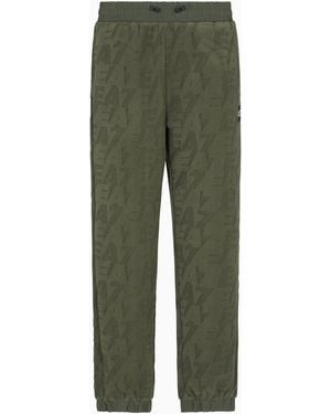 EA7 Logo Series Polar Fleece Sweatpants - Green