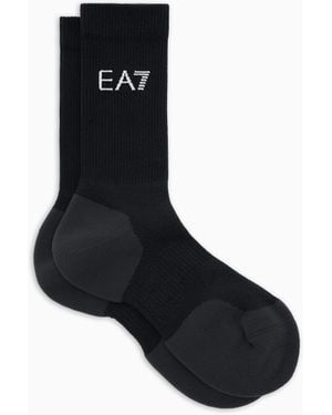 EA7 Tennis Pro Socken Aus Baumwollstretch-Mischung - Schwarz